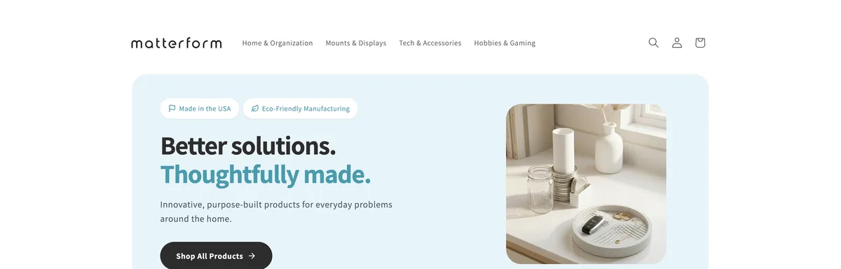 Matterform homepage